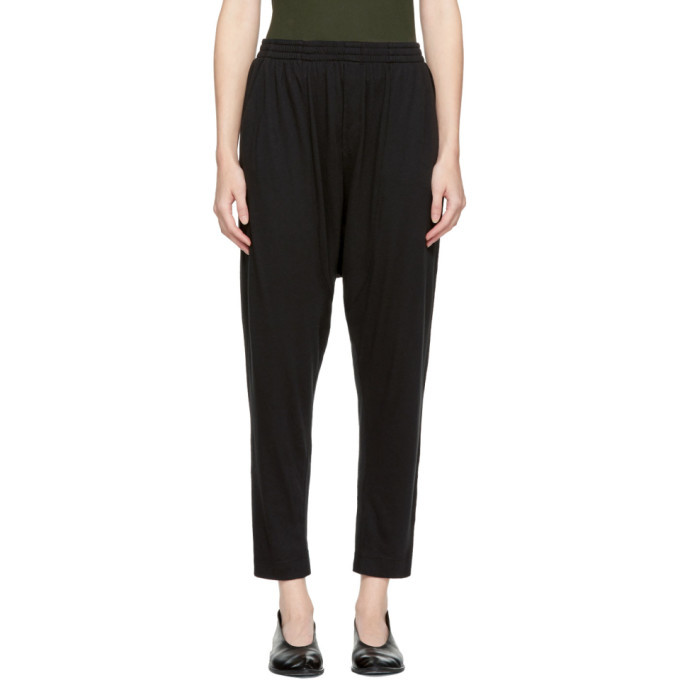 Raquel Allegra Black Drop Rise Lounge Pants Raquel Allegra