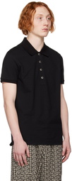 Balmain Black Jacquard Polo