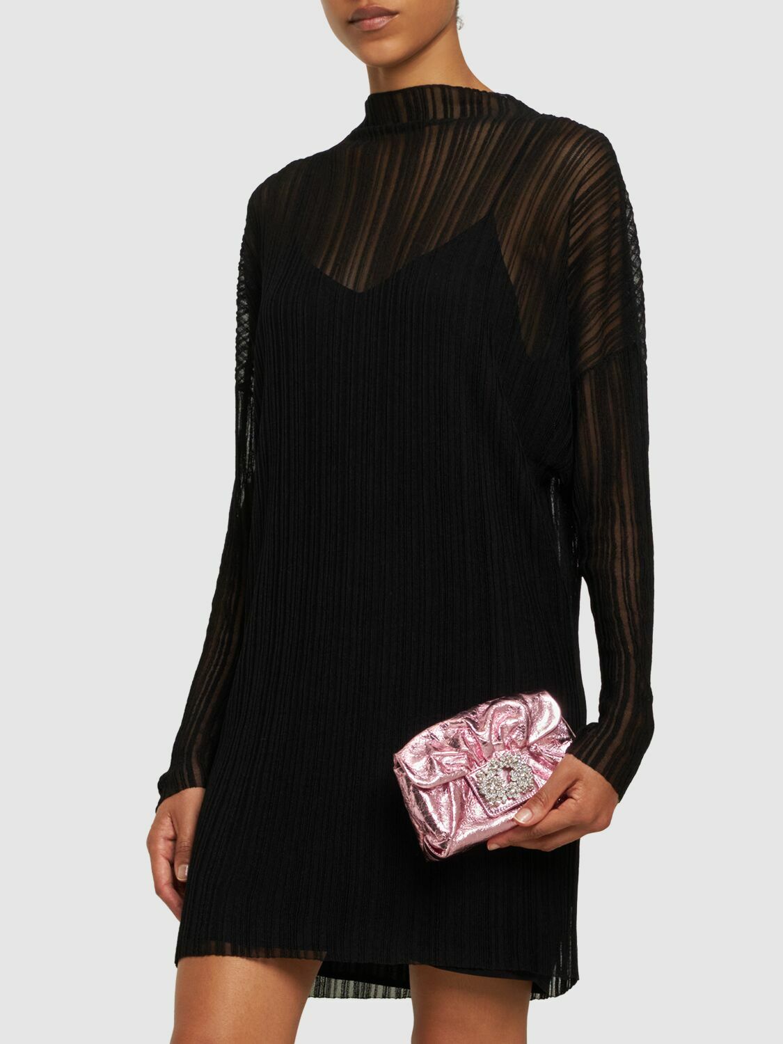 クラッチバッグ Roger Vivier Clutch Rv Bouquet In Raso Roger Vivier RV Bouquet satin crossbody bag Roger Vivier