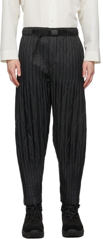 Photo: Homme Plissé Issey Miyake Black Padded Pleats Trousers