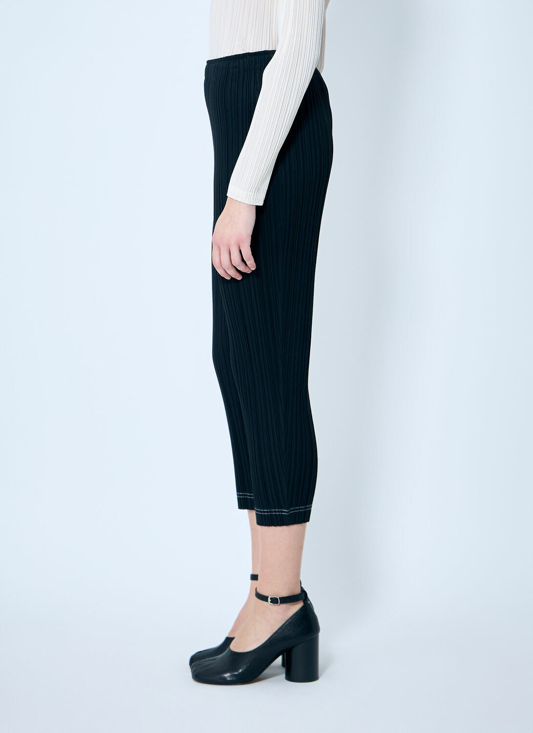 Pleats Please Issey Miyake Pleated Cropped Pants