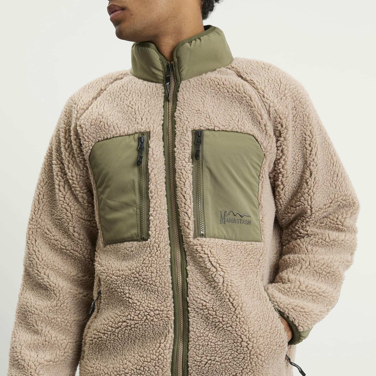 Manastash Men's Mountain Gorilla Fleece Jacket in Mocha