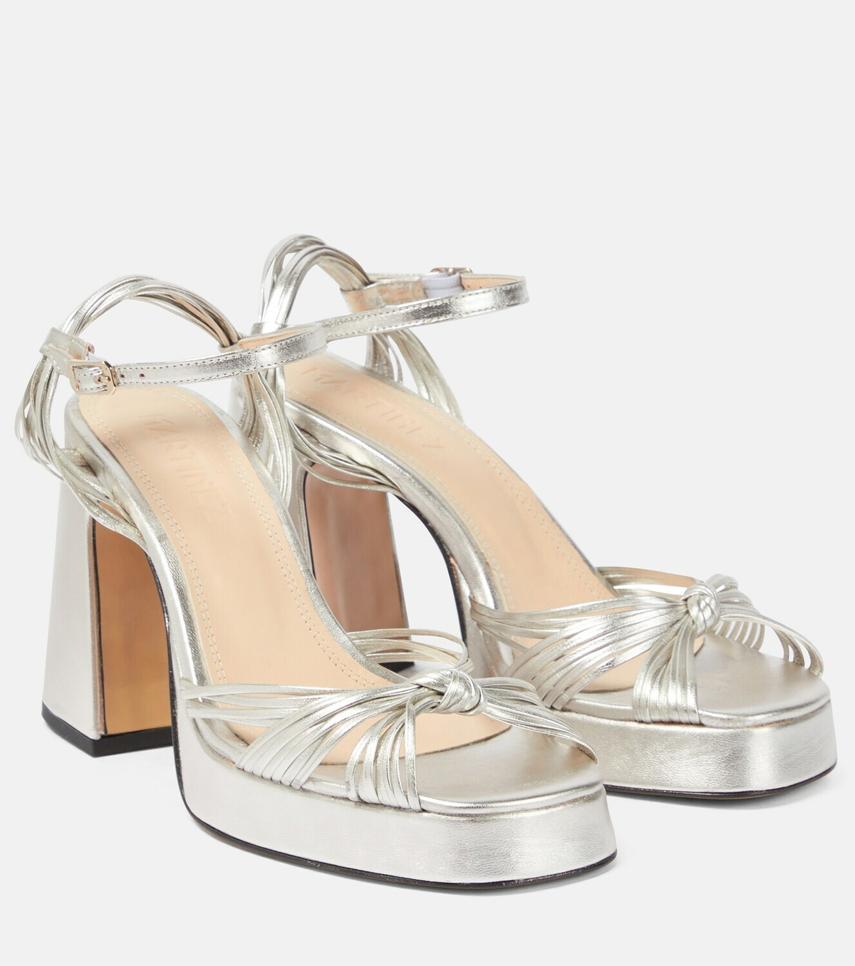 Souliers Martinez Springs leather platform sandals