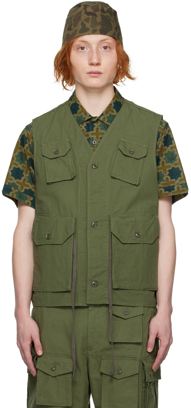 Engineered Garments Khaki C-1 Vest