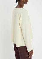 Forte_forte Stitch-effect Crepe top Cream