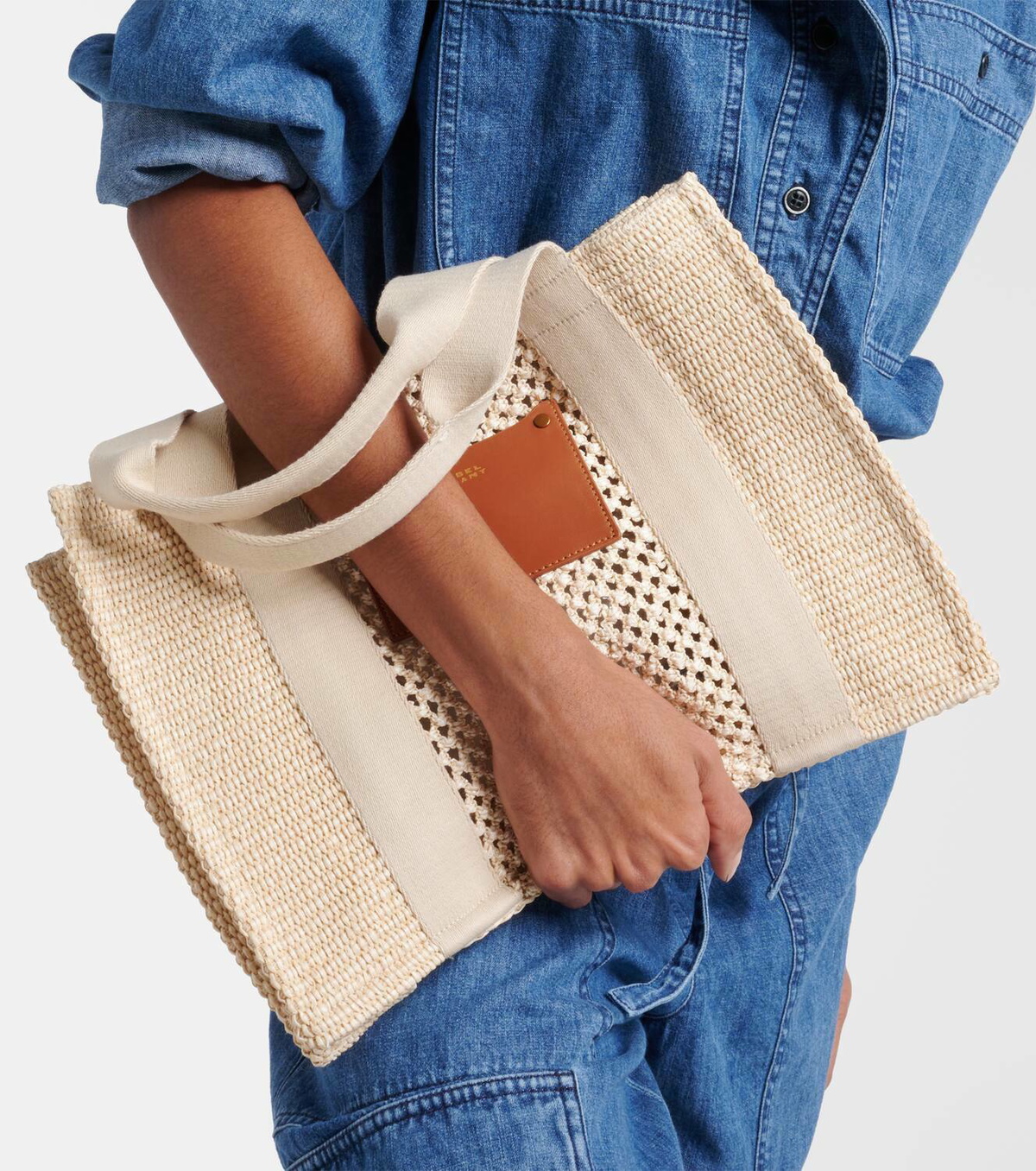 Isabel Marant Aruba Medium raffia-effect tote bag Isabel Marant