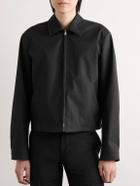 Alexander McQueen - Shearling-Trimmed Cotton-Canvas Bomber Jacket - Black