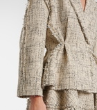 Erdem Cotton-blend tweed peplum jacket