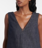 Brunello Cucinelli Monili cotton twill minidress