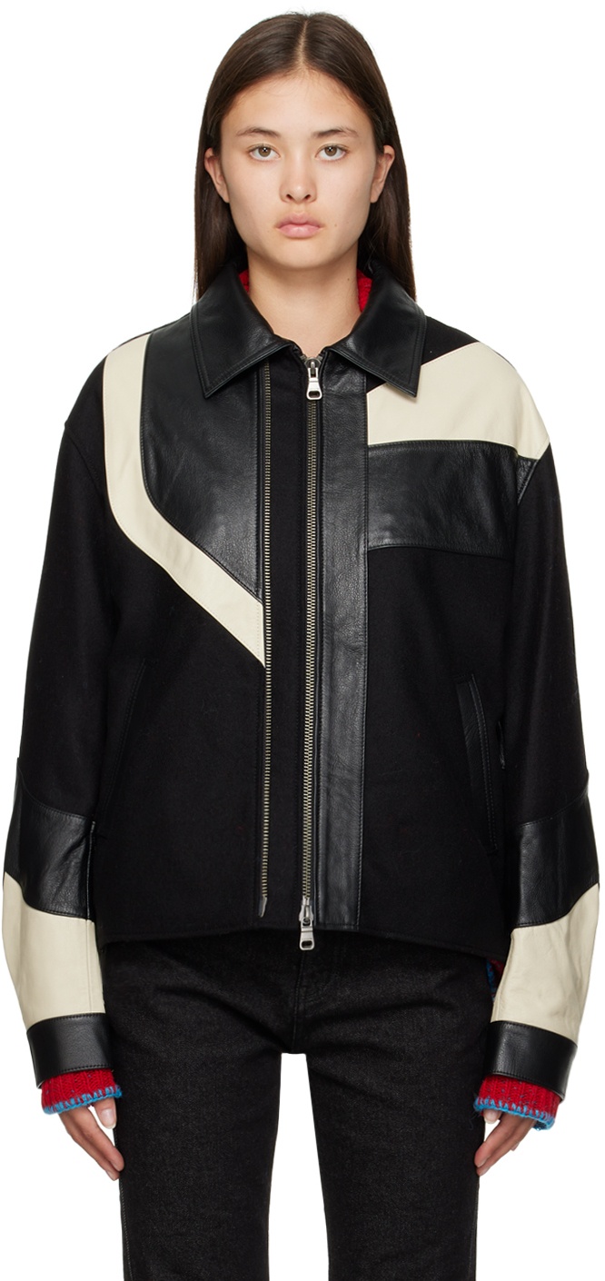 Photo: Andersson Bell Black Paneled Leather Jacket