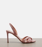 Aquazzura Tati canvas slingback sandals