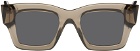 Jacquemus Brown Le Chouchou 'Les lunettes Baci' Sunglasses