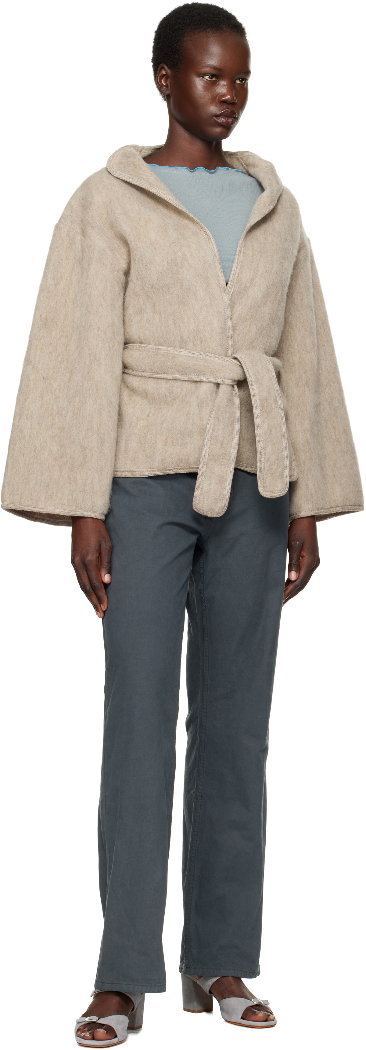 【美品】BASERANGE INDRE JACKET Baserange Beige Zee Jacket Baserange