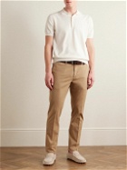Canali - Slim-Fit Cotton-Blend Twill Chinos - Brown