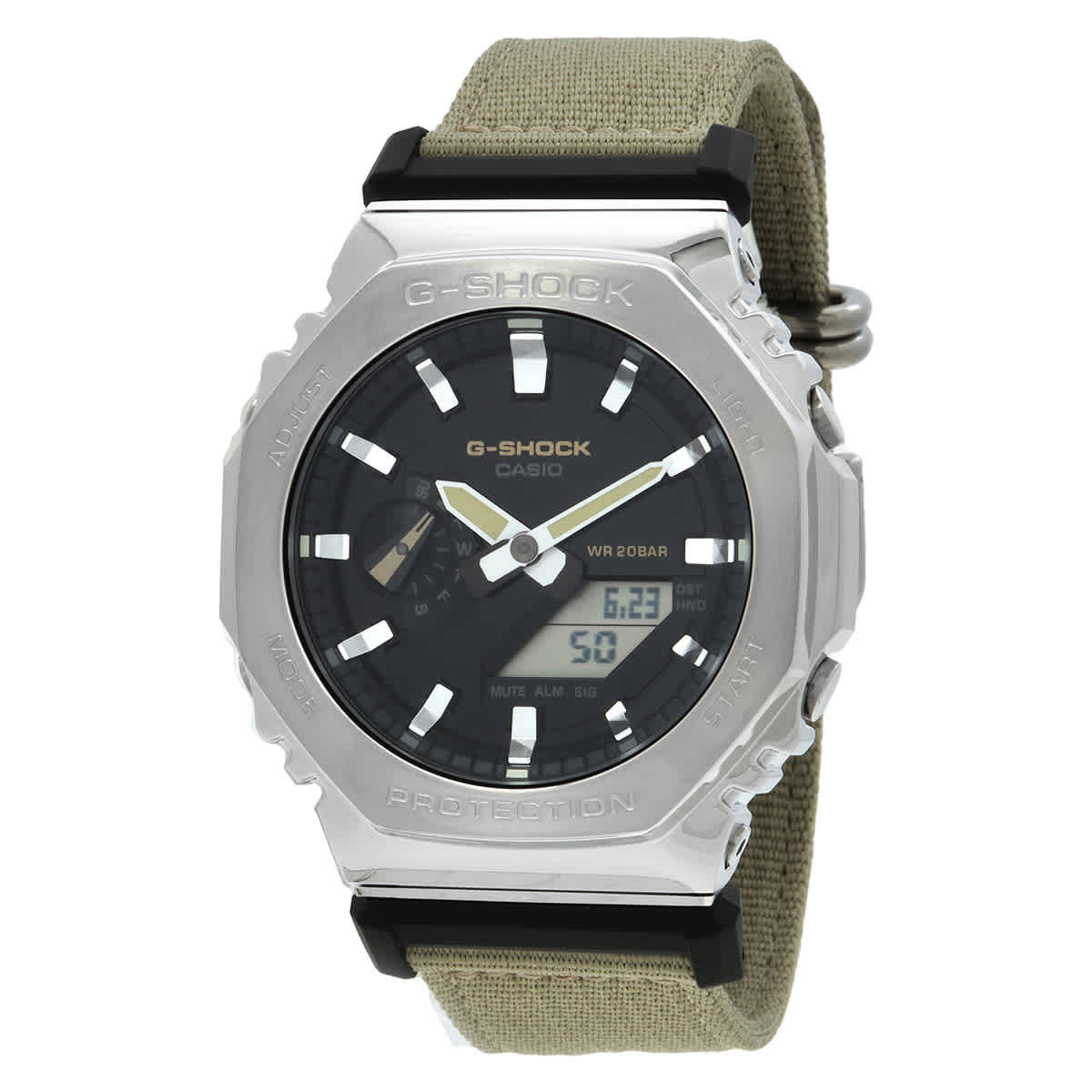 Casio G-STEEL Alarm World Time Quartz Analog-Digital Mens Watch GM2100C-5A