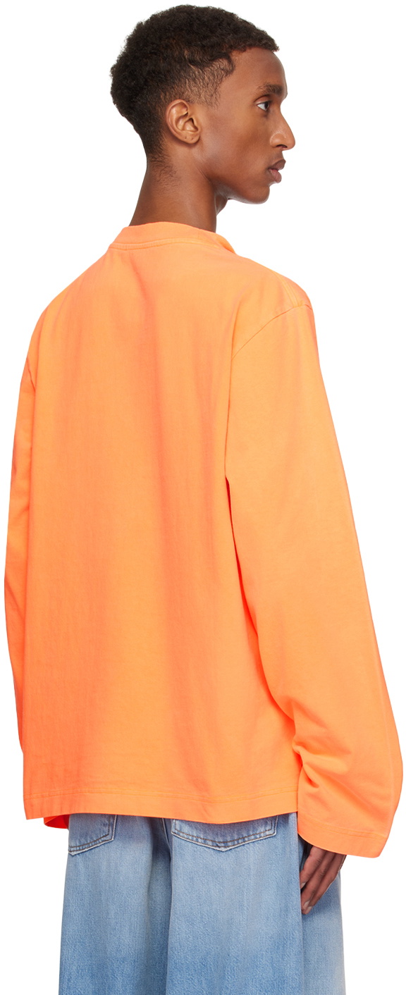 Acne Studios Orange Printed Long Sleeve T-shirt Acne Studios