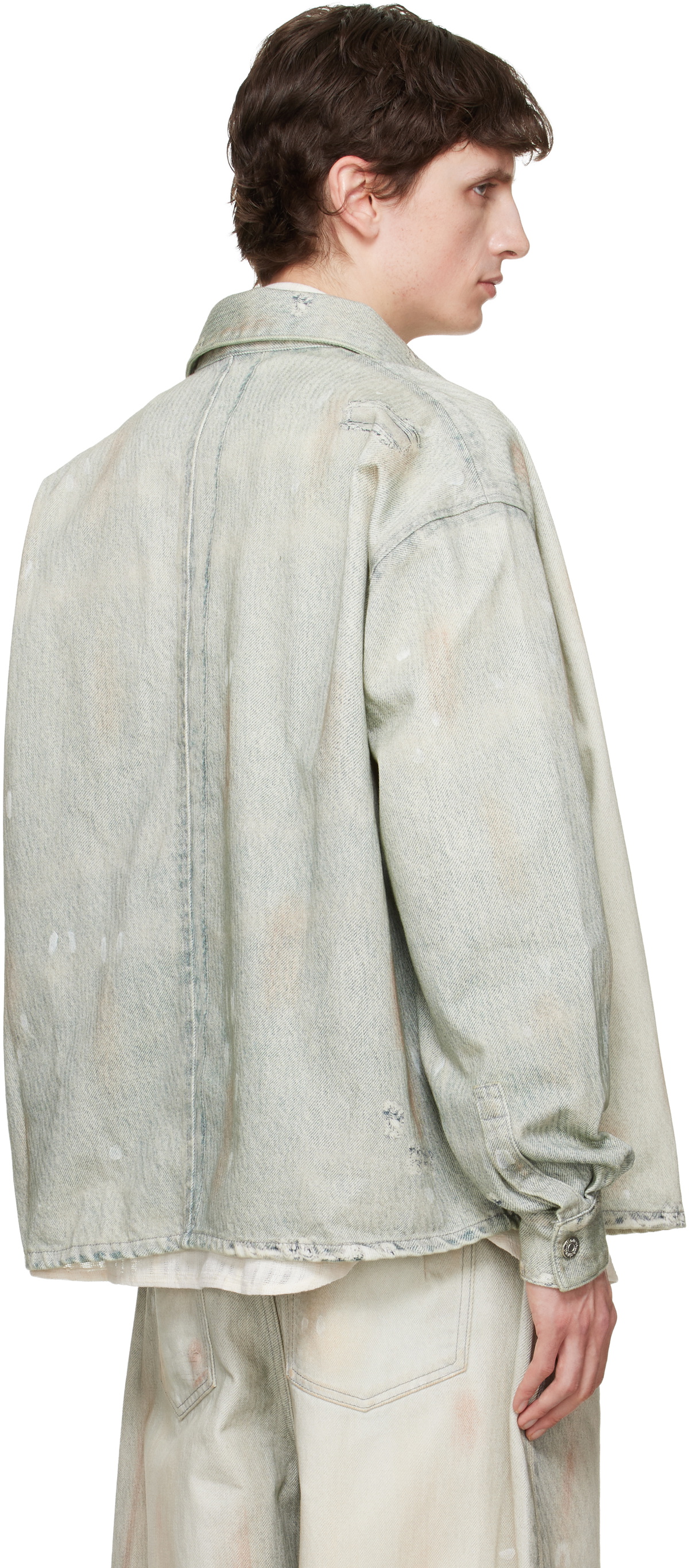 Won Hundred Blue Maza Printed Denim Shirt