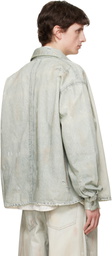 Won Hundred Blue Maza Printed Denim Shirt