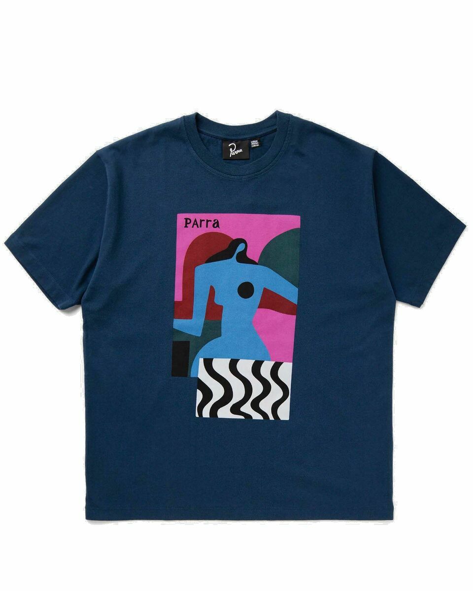 Photo: By Parra Distortion Table T Shirt Blue - Mens - Shortsleeves
