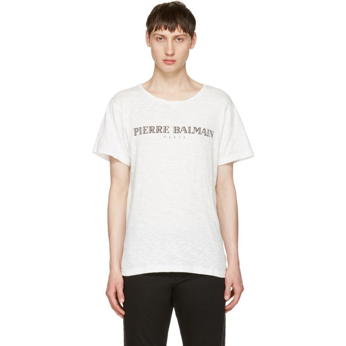 Photo: Pierre Balmain Off-White Logo T-Shirt