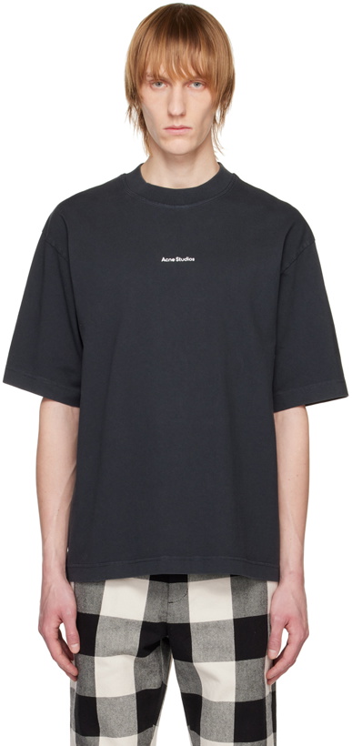 Photo: Acne Studios Black Printed T-Shirt