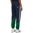 adidas Originals Navy and Green Trefoil Abstract Sweatpants