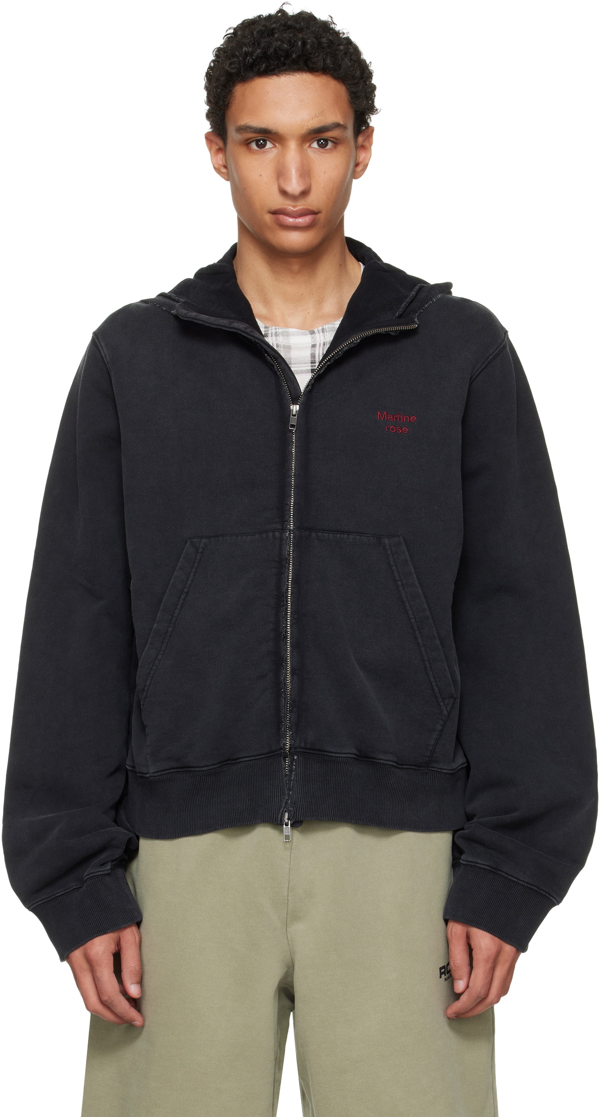 Martine Rose Zip Up Polo Blue/White Half Zips Martine Rose