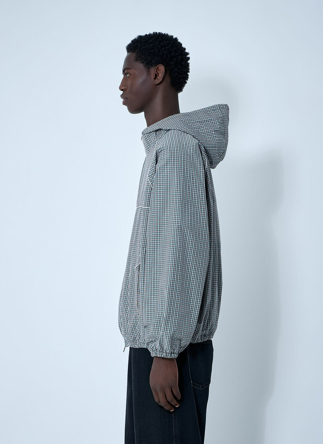 Miu Miu Check Hooded Jacket