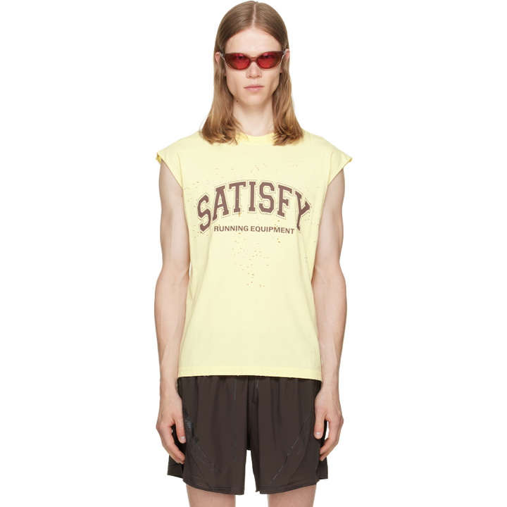 Photo: Satisfy Yellow MothTech Muscle Tank Top