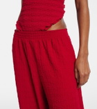 Jade Swim Mika seersucker wide-leg pants