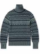 Oliver Spencer - Talbot Wool-Jacquard Rollneck Sweater - Blue