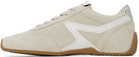 rag & bone Beige Suede Ultra Slim Retro Runner Sneakers