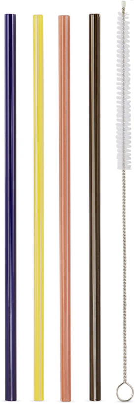 Photo: Fredericks & Mae Multicolor Striped Glass Straw Set