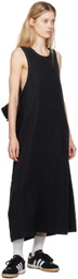 Y-3 Black Drawstring Midi Dress