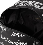 Balenciaga - Scribble Printed Canvas Backpack - Black