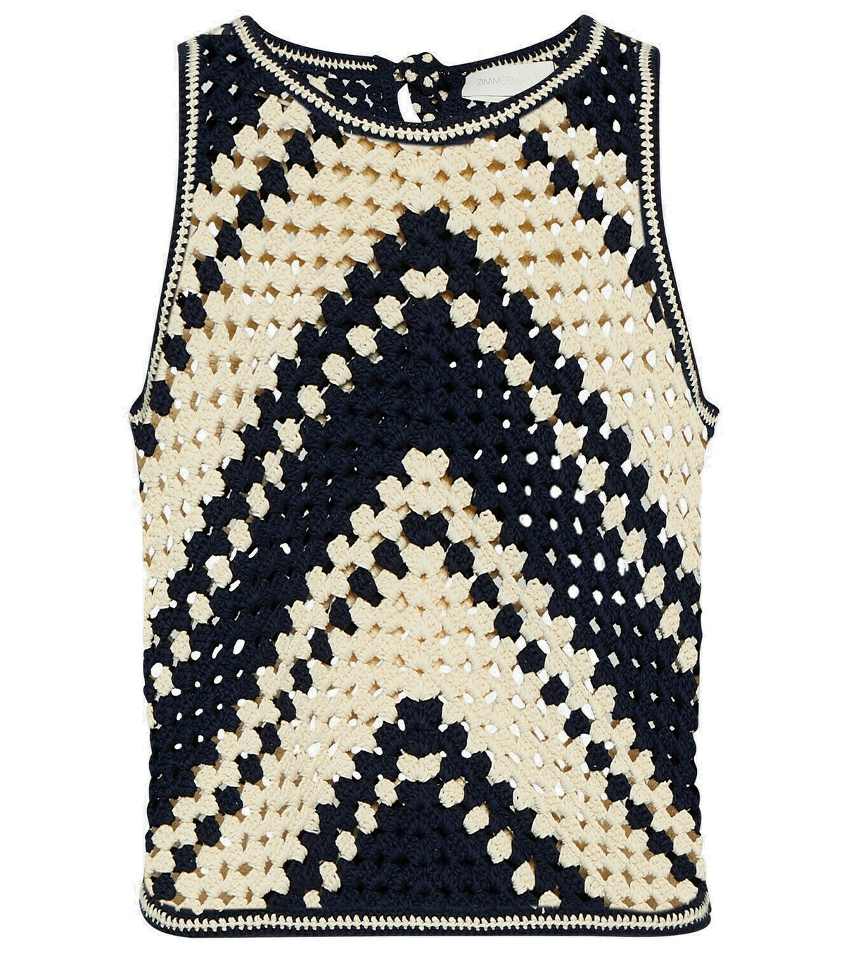【送料&関税込】Gucci White Stretch Crochet Tank Top Gucci Crochet Cotton Crop Top - White | Editorialist