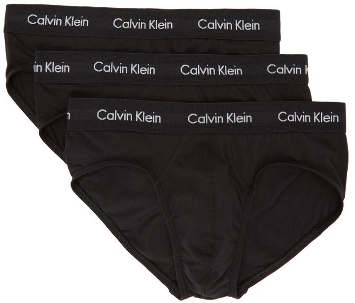 Photo: Calvin Klein Underwear Three-Pack Black Classic Fit Hip Briefs