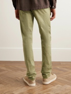 Massimo Alba - Winch2 Slim-Fit Straight-Leg Stonewashed Cotton-Blend Twill Trousers - Green