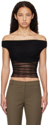 BEC + BRIDGE Black Pia Off Shoulder Tank Top