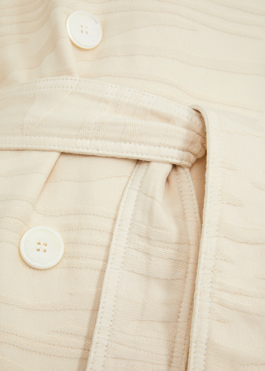 Missoni Belted Cotton-jacquard Trench Coat Sand