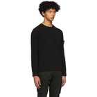 Stone Island Shadow Project Black Open Knit Sweater