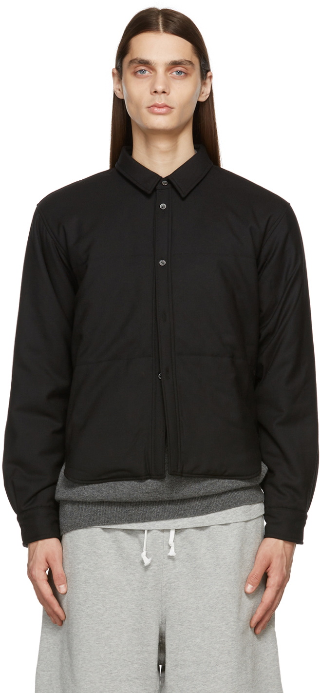 Comme des Garçons Shirt Black Wool Padded Jacket