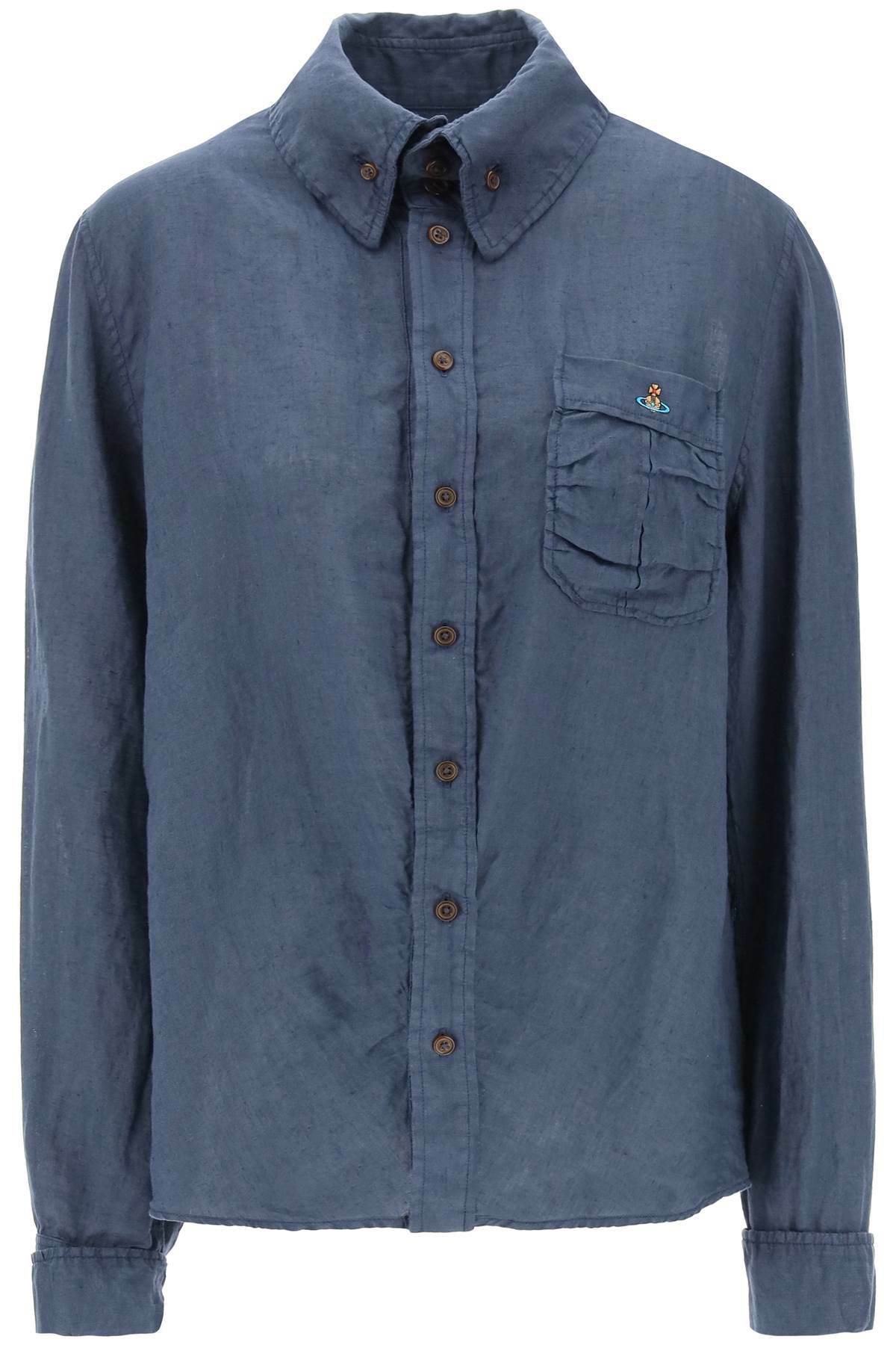 VIVIENNE WESTWOOD "crewe krall linen Blue