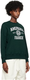 AMI Alexandre Mattiussi SSENSE Exclusive Green 'Ami Paris' Sweatshirt