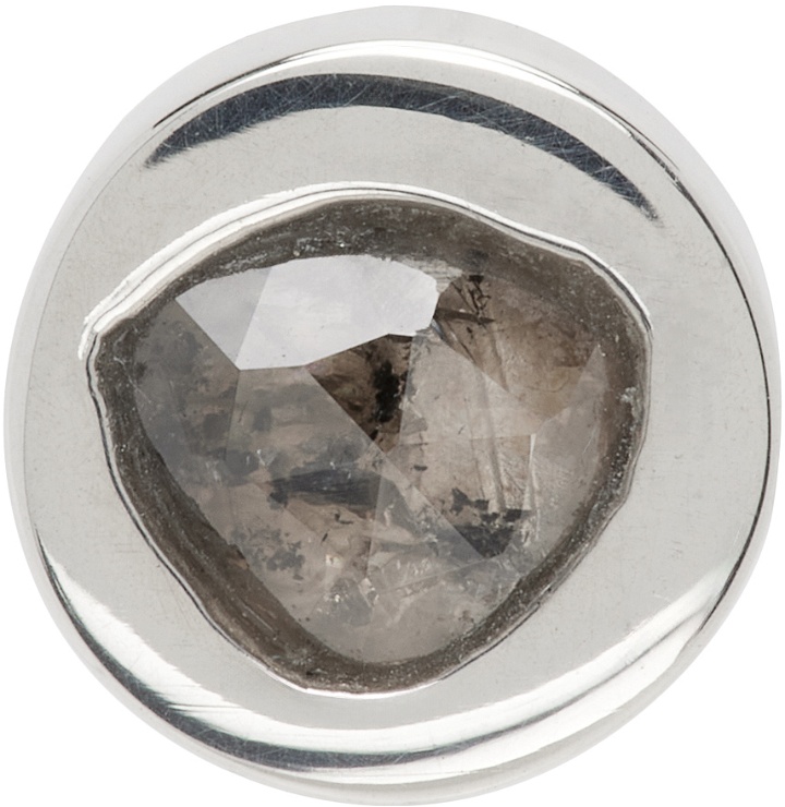 Photo: Parts of Four Silver Diamond Stud Single Earring