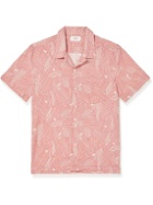 Mr P. - Convertible-Collar Printed Organic Cotton Shirt - Pink