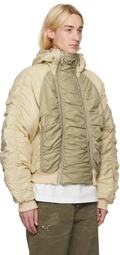 Thug Club Beige Double Flying Bio Bomber Jacket