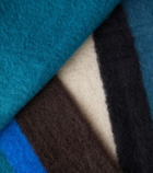 Loewe - Anagram striped mohair and wool blanket