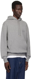 Maison Kitsuné Gray Bold Fox Head Hoodie