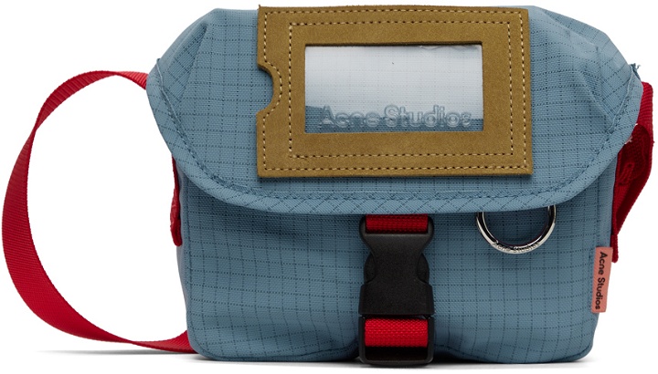 Photo: Acne Studios Blue Nylon Mini Messenger Bag